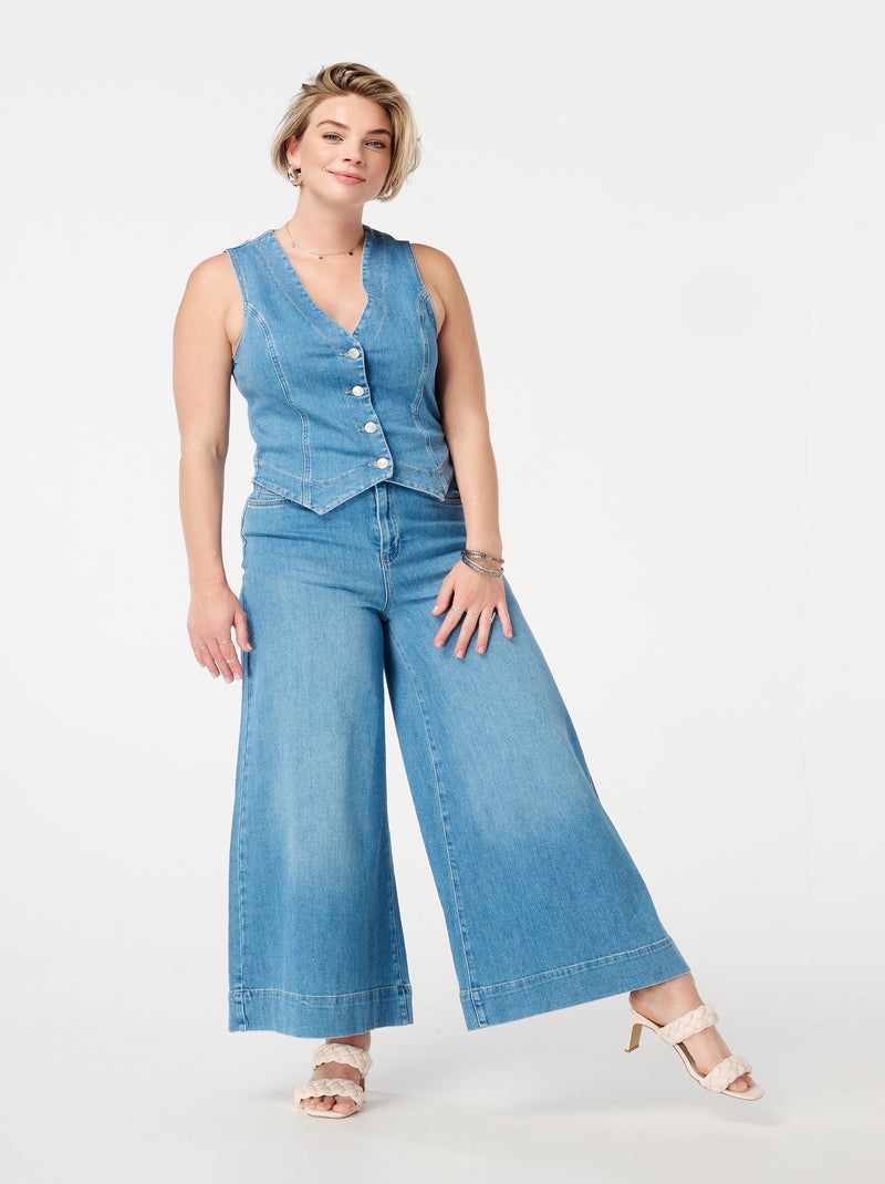 MS MODE Jean Jean large - Longueur 30 pouces Bleu Bleu marine - Kiabi