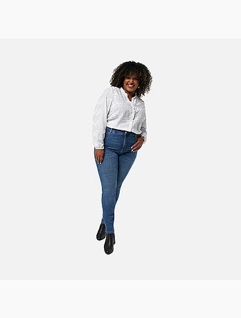 MS MODE Jean Jean skinny à taille haute CHERRY
