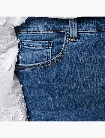 MS MODE Jean Jean skinny à taille haute CHERRY