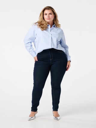 MS MODE Jean Jean skinny taille haute CHERRY