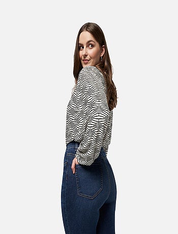 MS MODE Jean Jean skinny taille haute CHERRY