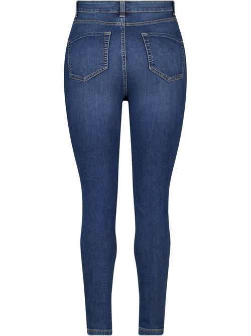 Ms Mode Jean jean skinny taille haute cherry - Kiabi Ms Mode Jean jean skinny taille haute cherry - Kiabi