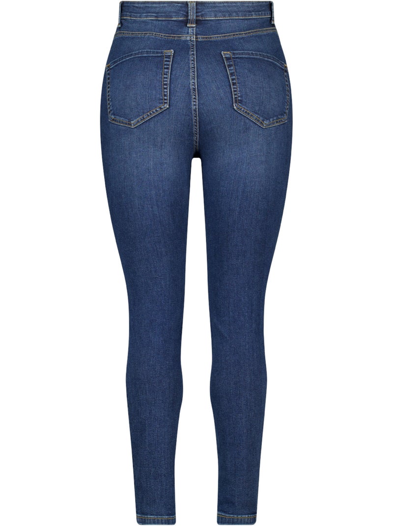 Ms Mode Jean jean skinny taille haute cherry Bleu denim - Kiabi