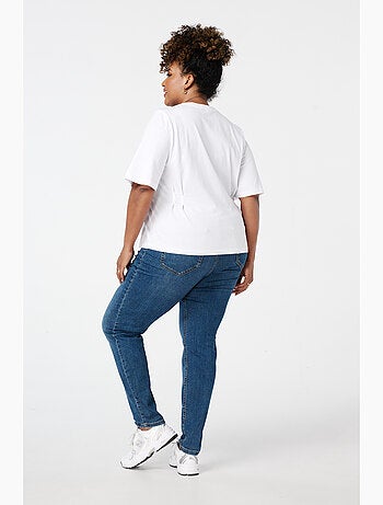 MS MODE Jean Jean skinny taille haute CHERRY