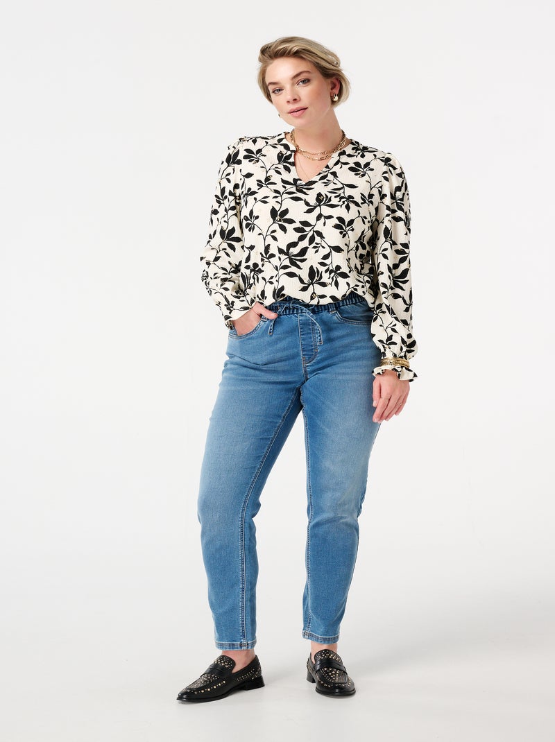 MS MODE Jean Jean slim Bleu Bleu marine - Kiabi