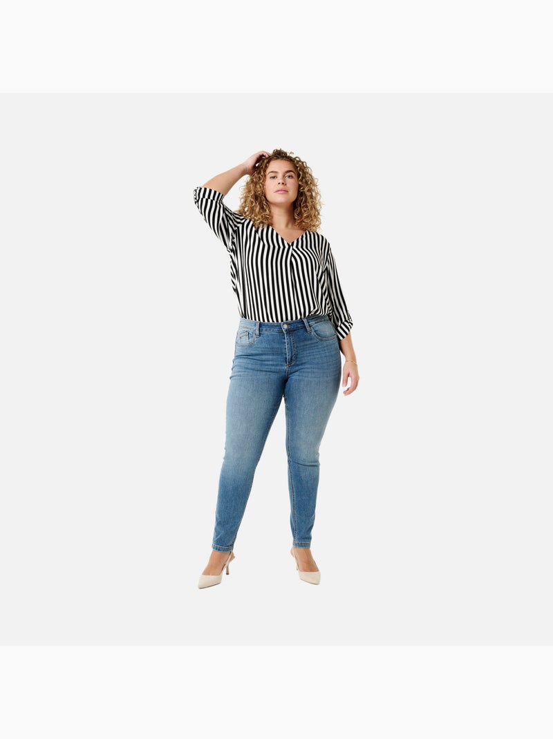 MS MODE Jean Jean slim IRIS avec stretch Bleu denim Grandes