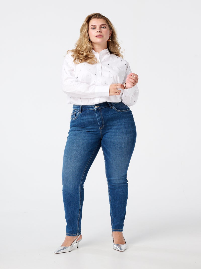MS MODE Jean Jean slim IRIS Bleu roi - Kiabi