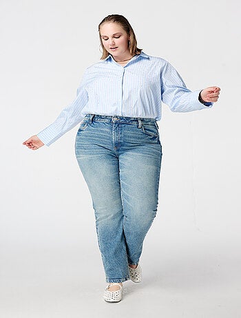 MS MODE Jean Jean straight leg à taille mi-haute