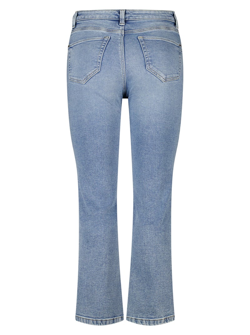 MS MODE Jean Jean straight leg à taille mi-haute Bleu denim - Kiabi