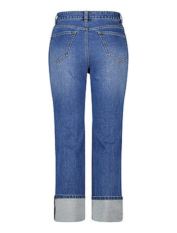 MS MODE Jean Jeans larges à revers