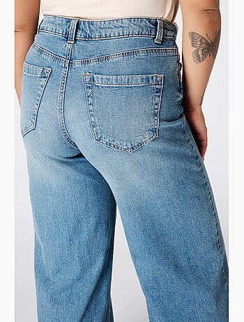 MS MODE Jean Jeans larges à taille haute