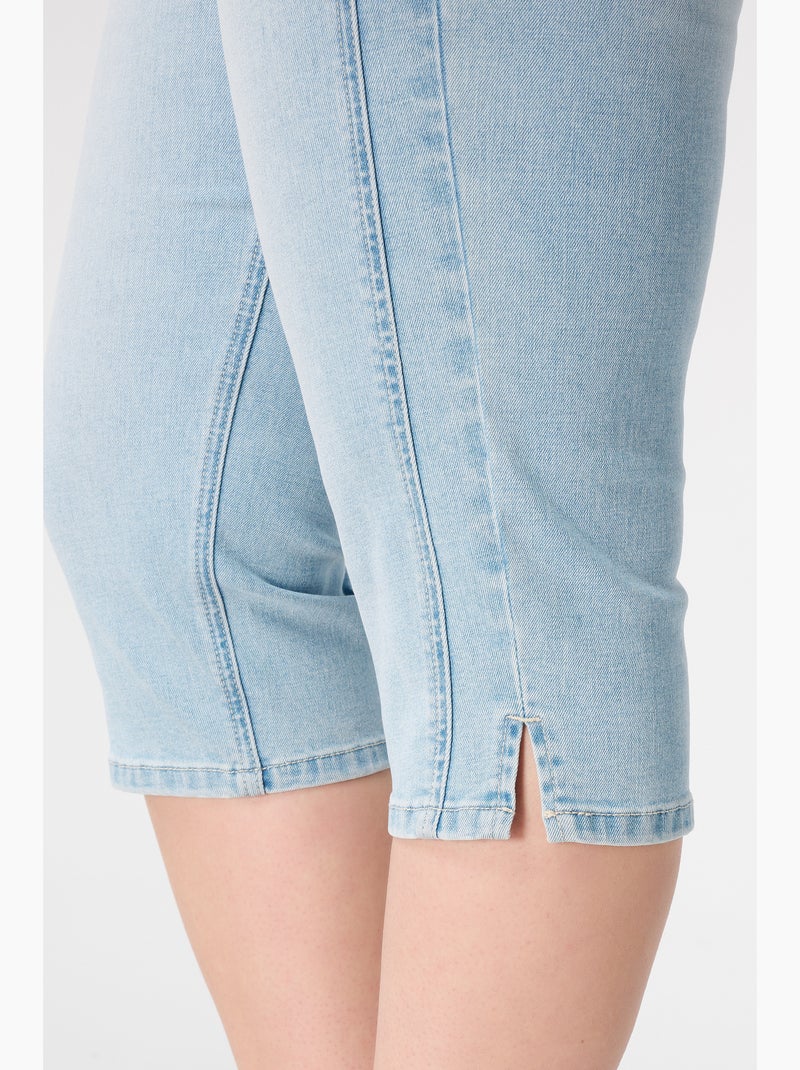 MS MODE Jean Pantacourt en jean Bleu denim - Kiabi