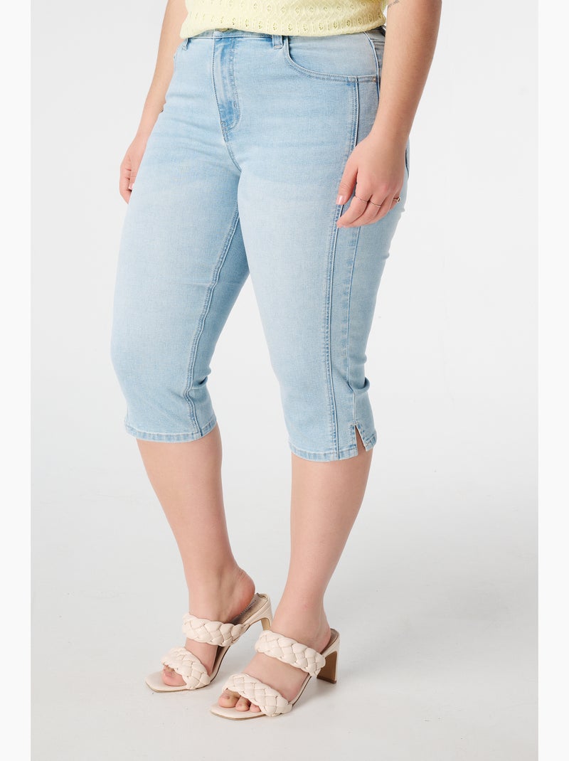 MS MODE Jean Pantacourt en jean Bleu denim - Kiabi