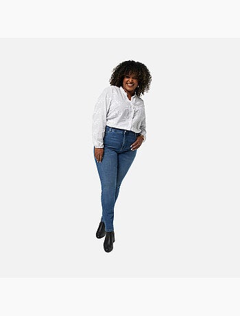 Ms mode jean skinny à taille haute cherry