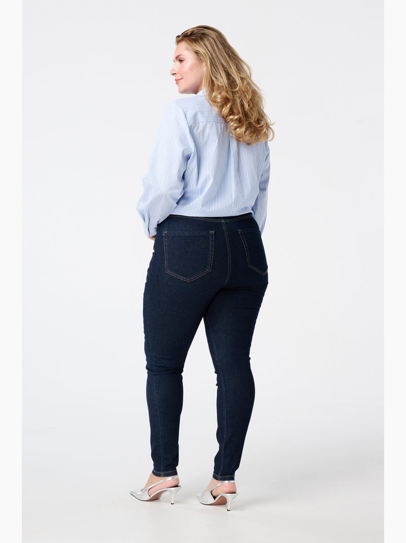 Ms mode jean skinny taille haute cherry Bleu denim - Kiabi