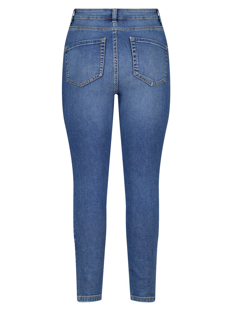Ms mode jean skinny taille haute cherry Bleu denim - Kiabi