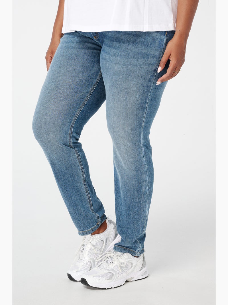 Ms mode jean skinny taille haute cherry Bleu denim - Kiabi