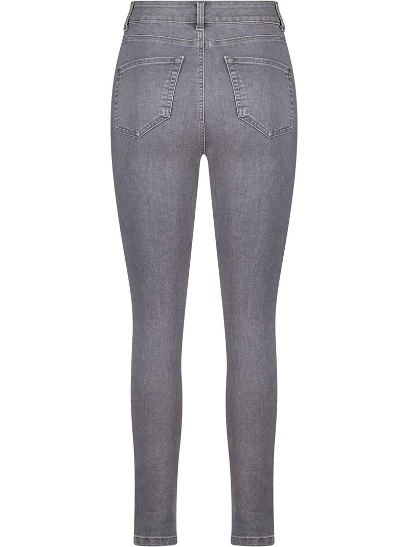 Ms mode jean skinny taille haute cherry Gris - Kiabi