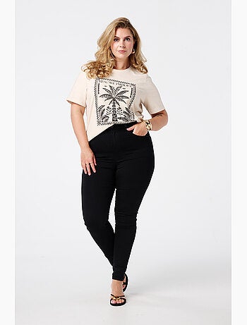 Ms mode jean skinny taille haute cherry