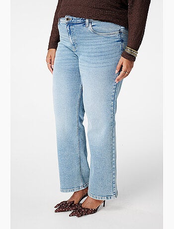 Ms mode jean straight leg à taille mi-haute
