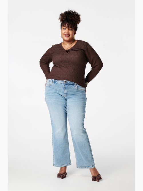 Ms mode jean straight leg à taille mi-haute - Kiabi