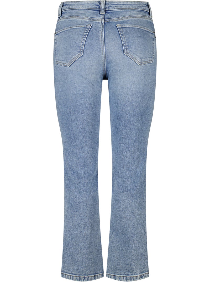 Ms mode jean straight leg à taille mi-haute Bleu denim - Kiabi