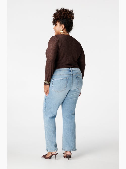 Ms mode jean straight leg à taille mi-haute - Kiabi