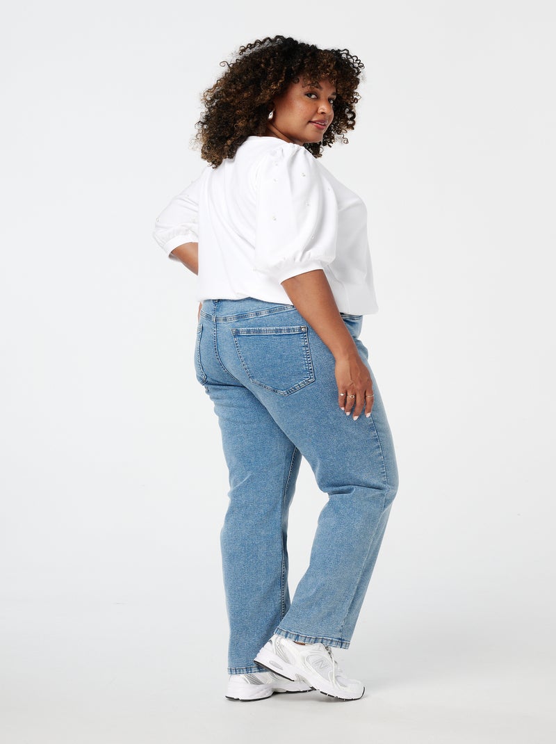 Ms mode jean straight leg lily Bleu denim - Kiabi