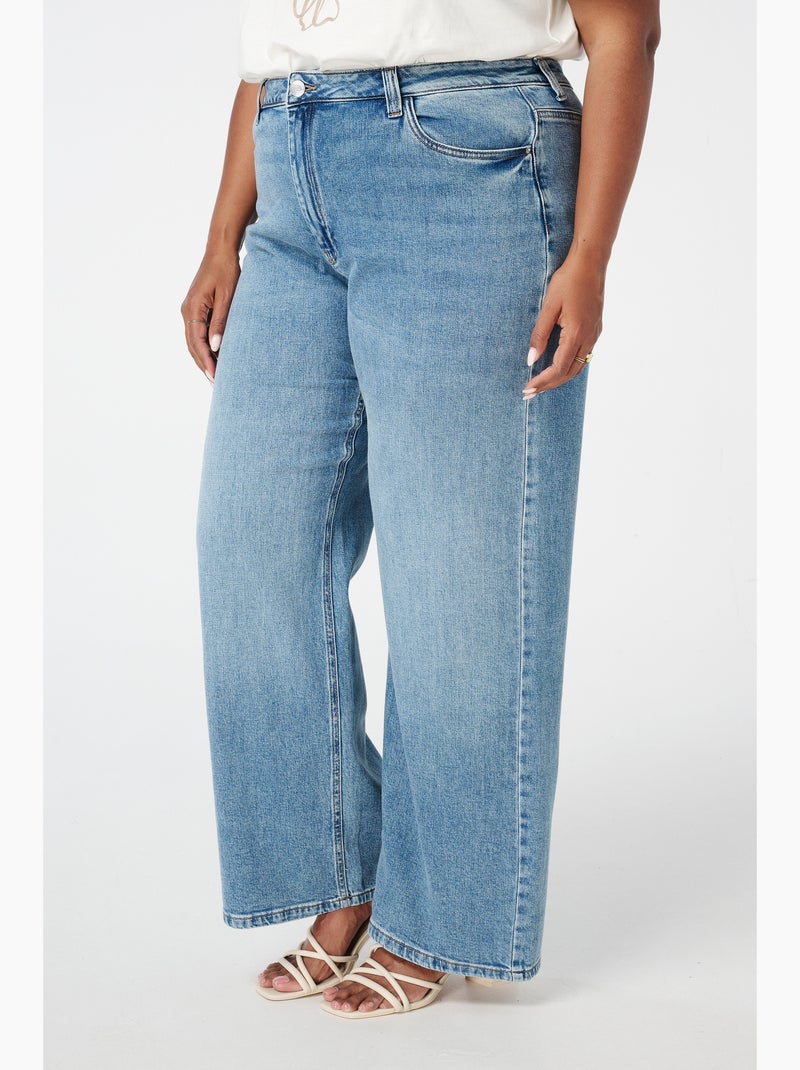 Ms mode jean wide leg ivy Bleu denim - Kiabi