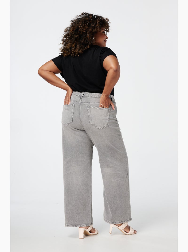 Ms mode jean wide leg ivy Gris - Kiabi