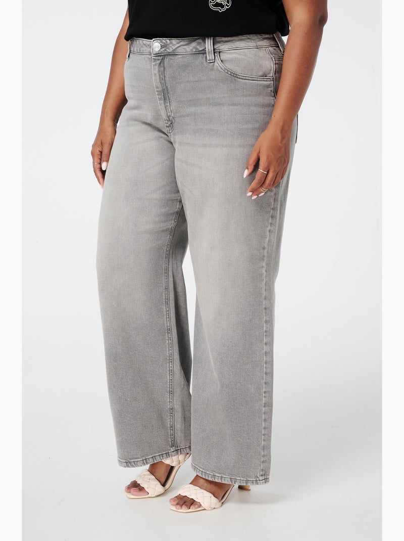 Ms mode jean wide leg ivy Gris - Kiabi