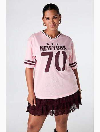 Ms mode jersey oversize à imprimé sportif