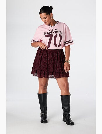 Ms mode jersey oversize à imprimé sportif