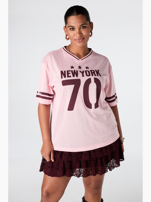 Ms mode jersey oversize à imprimé sportif - Kiabi Ms mode jersey oversize à imprimé sportif - Kiabi