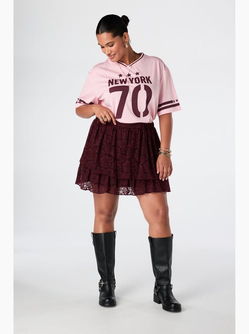 Ms mode jersey oversize à imprimé sportif - Kiabi Ms mode jersey oversize à imprimé sportif - Kiabi