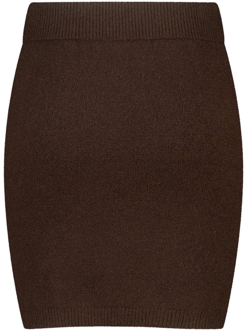 Ms mode jupe courte en maille Marron foncé - Kiabi
