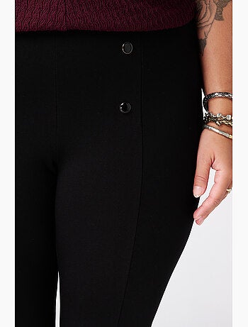 Ms mode legging avec boutons décoratifs