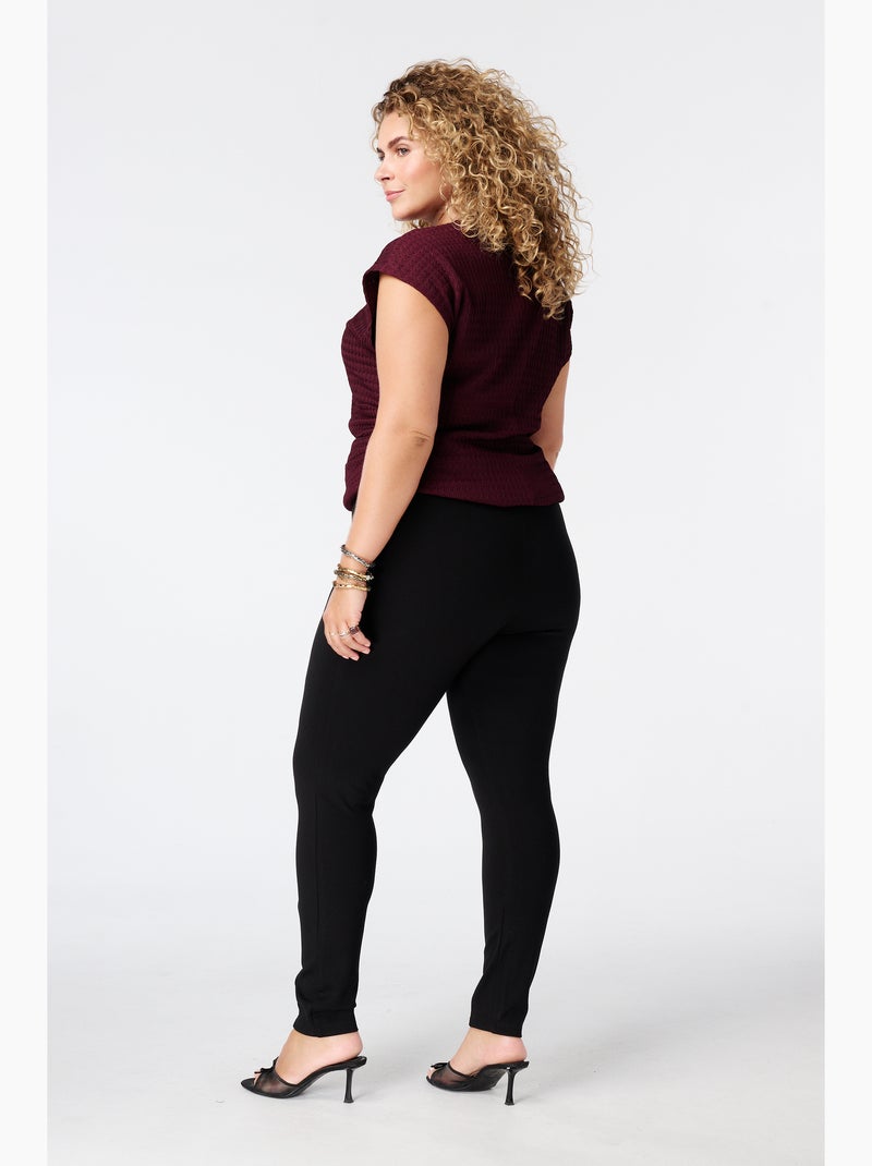 Ms Mode Legging gilet long à fermeture boutonnée Noir - Kiabi