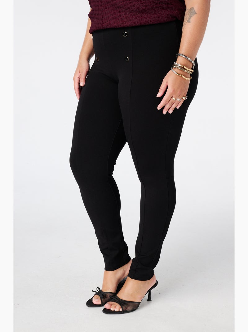 Ms Mode Legging gilet long à fermeture boutonnée Noir - Kiabi