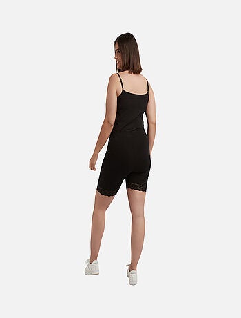 MS MODE Legging Lot de 2 Legging court à dentelle