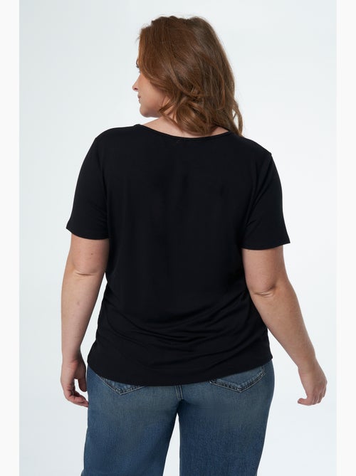 Ms mode lot de 2 t-shirts avec col en v - Kiabi