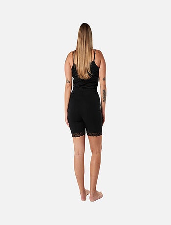 Ms mode lot de 2 leggings courts avec dentelle