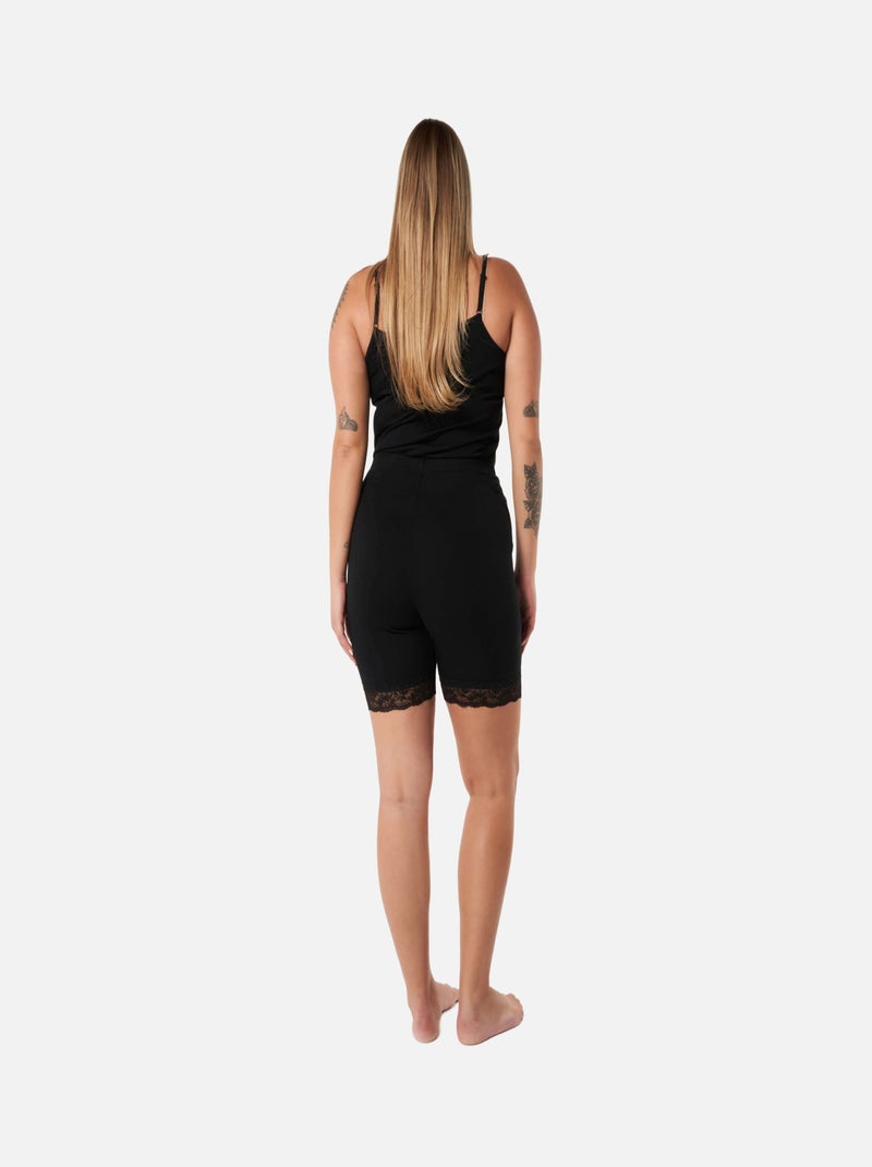Ms mode lot de 2 leggings courts avec dentelle Noir - Kiabi