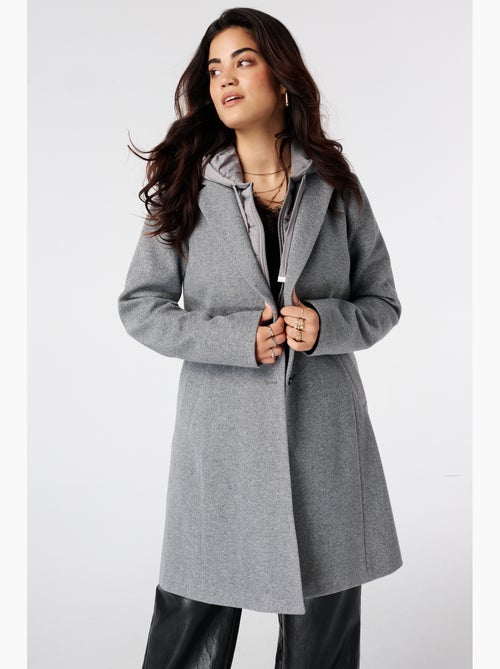 Ms mode manteau à capuche - Kiabi