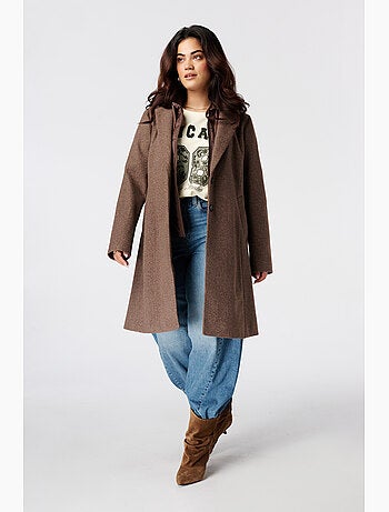 Ms mode manteau à capuche