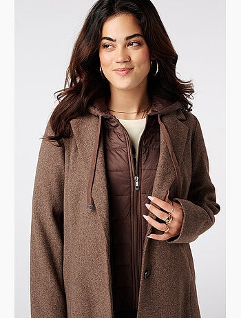 Ms mode manteau à capuche