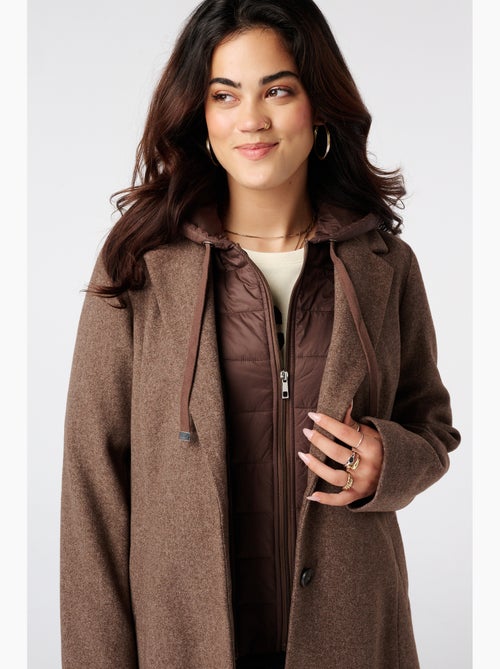 Ms mode manteau à capuche - Kiabi