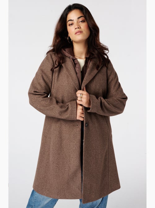 Ms mode manteau à capuche - Kiabi