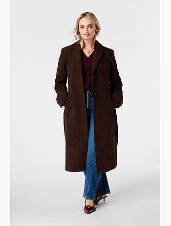 Ms mode manteau à fermeture boutonnée