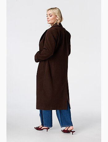 Ms mode manteau à fermeture boutonnée